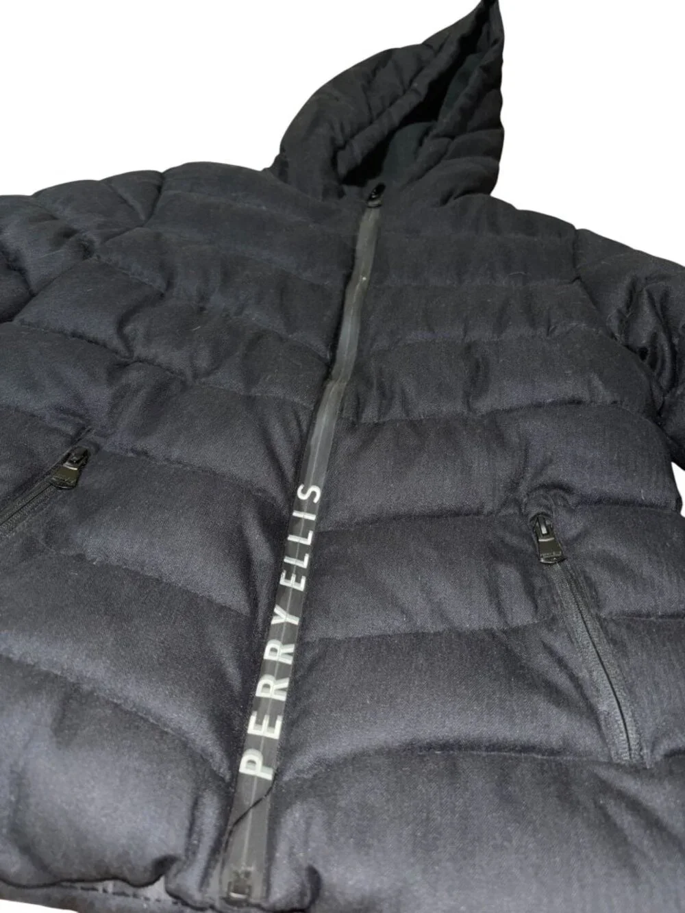 Perry Ellis Boys Black Winter Coat 10-12